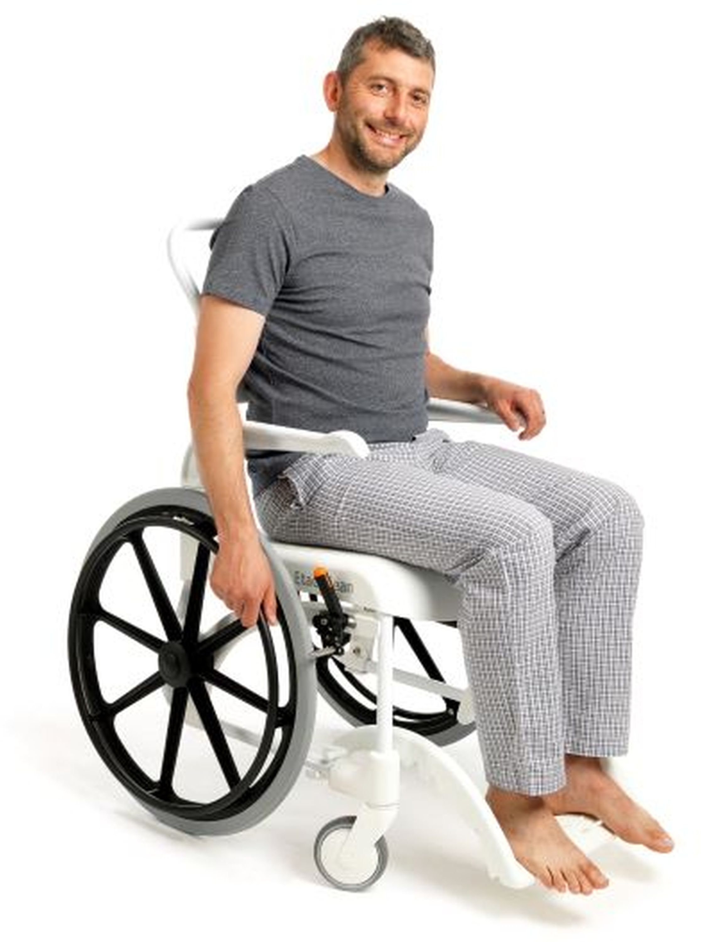 Etac Clean wózek inwalidzki z funkcją toalety biały 80229276