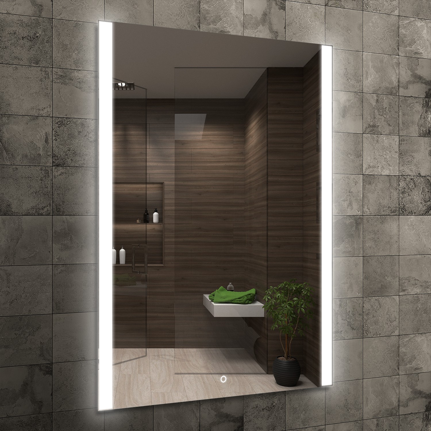Venti Talia lustro 60x80 cm prostokątne z oświetleniem
