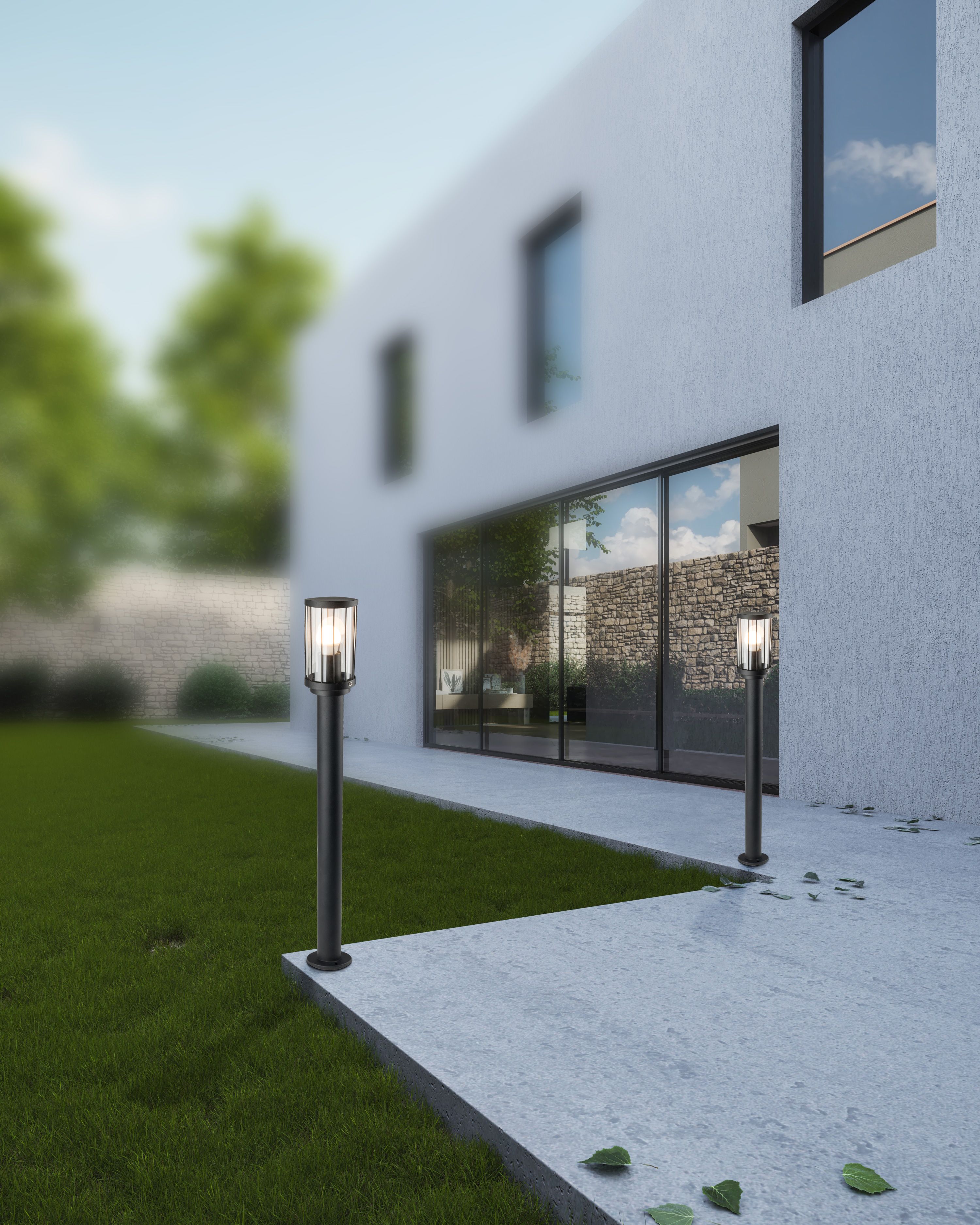 Goldlux Fiord lampa stojąca zewnętrzna 1x10 W czarna 312327
