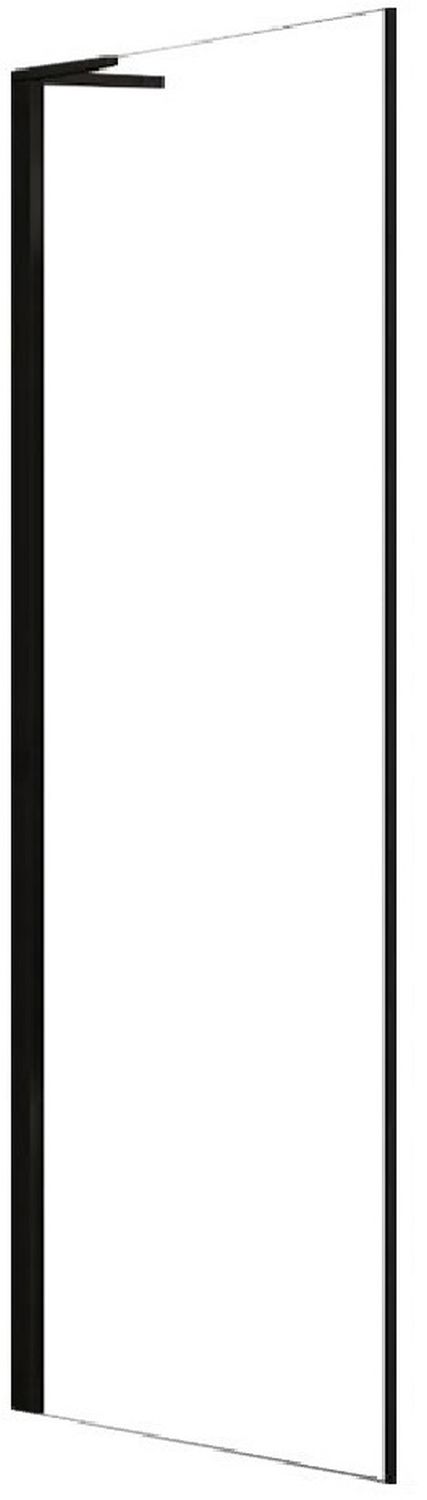 Rea Hugo Black ścianka prysznicowa 80 cm boczna czarny/szkło przezroczyste REA-K6607 - Wysyłka w 24h