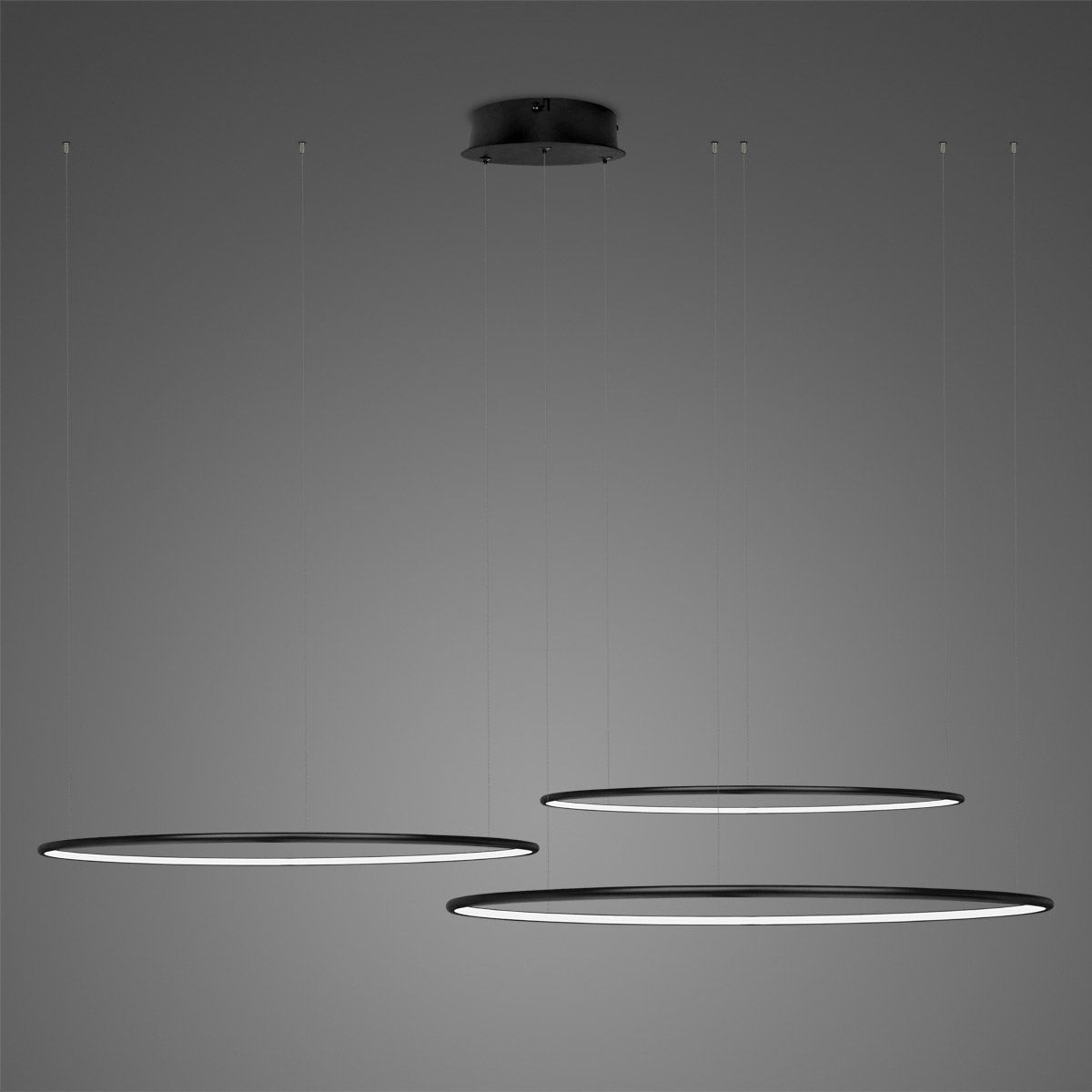 Altavola Design Ledowe Okręgi lampa wisząca 68W czarna LA075/CO3_80_in_4k_black_dimm
