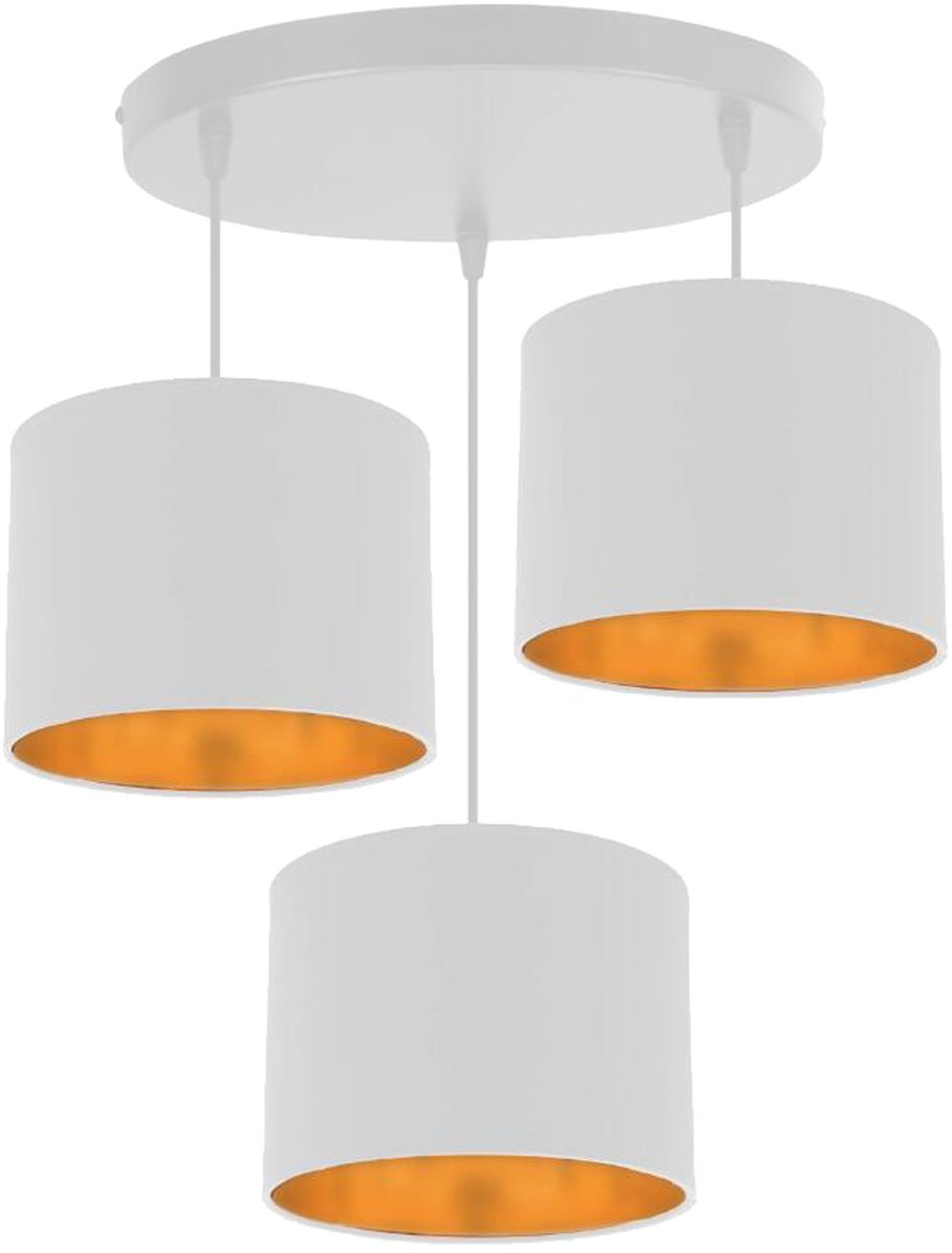Candellux Atlanta lampa wisząca 3x40W biała 33-00682
