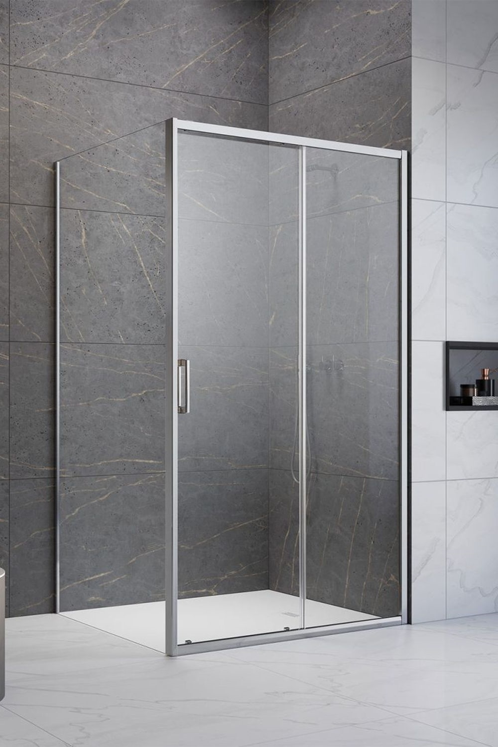 Radaway Premium Pro KDJ drzwi prysznicowe 100 cm rozsuwane chrom połysk/szkło przezroczyste 1015100-01-01R
