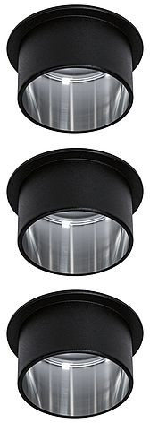 Paulmann Gil lampa podsufitowa 3x6W LED czarny mat/żelazo szczotkowane 93383