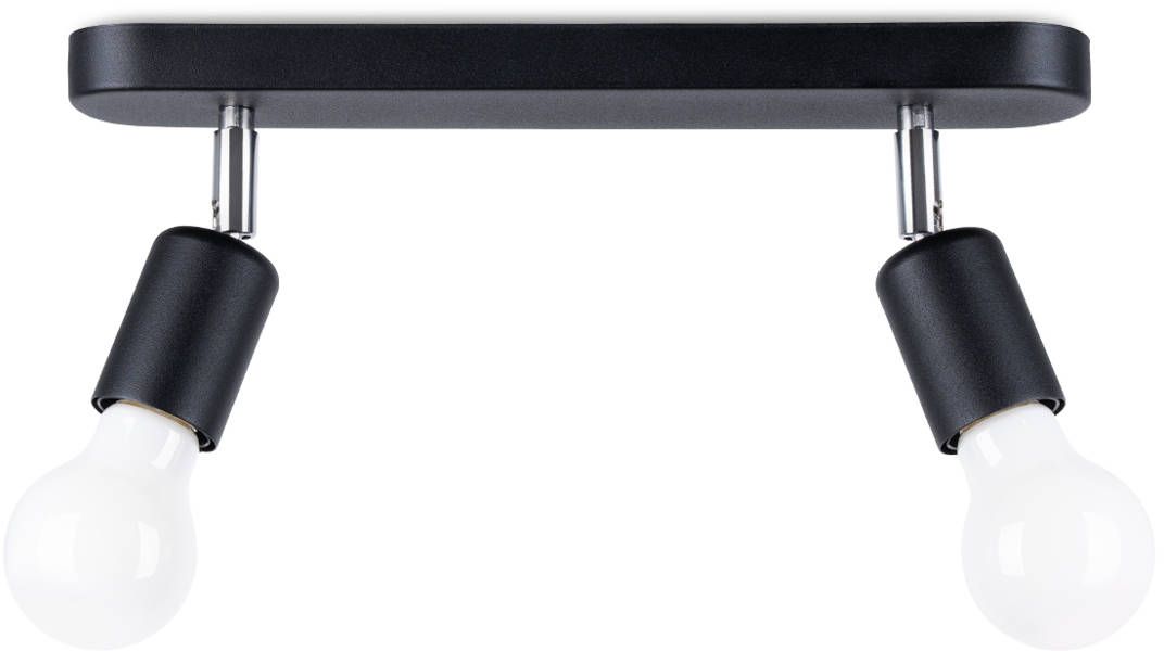 Sollux Lighting Fornes lampa podsufitowa 2x60W czarna SL.1121