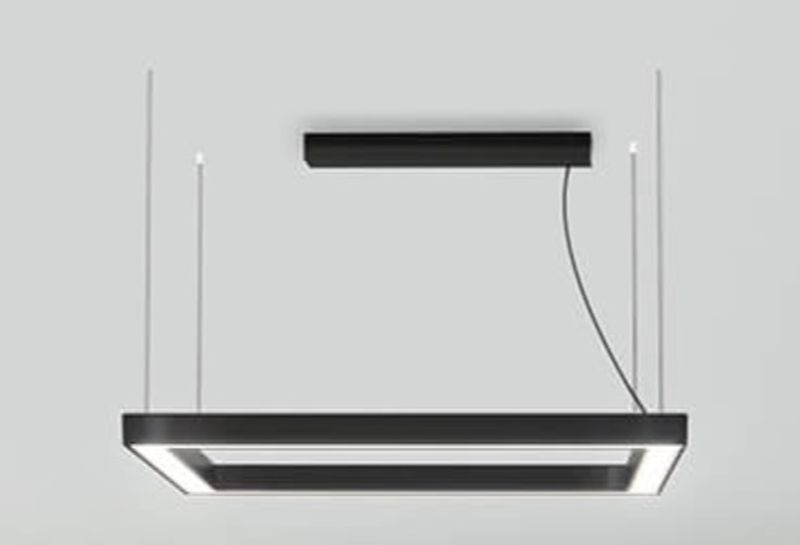 zoomLED Kwadrat lampa wisząca 1x92W czarna