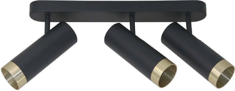Goldlux Fado lampa podsufitowa 3x10 W czarna 326003