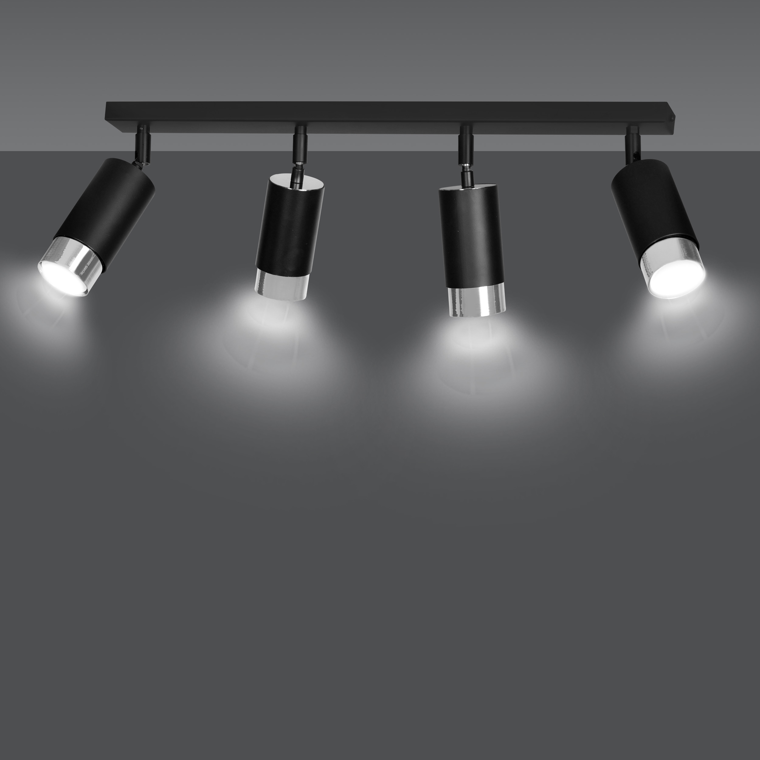 Emibig Hiro lampa podsufitowa 4x8 W biała-złota 964/4