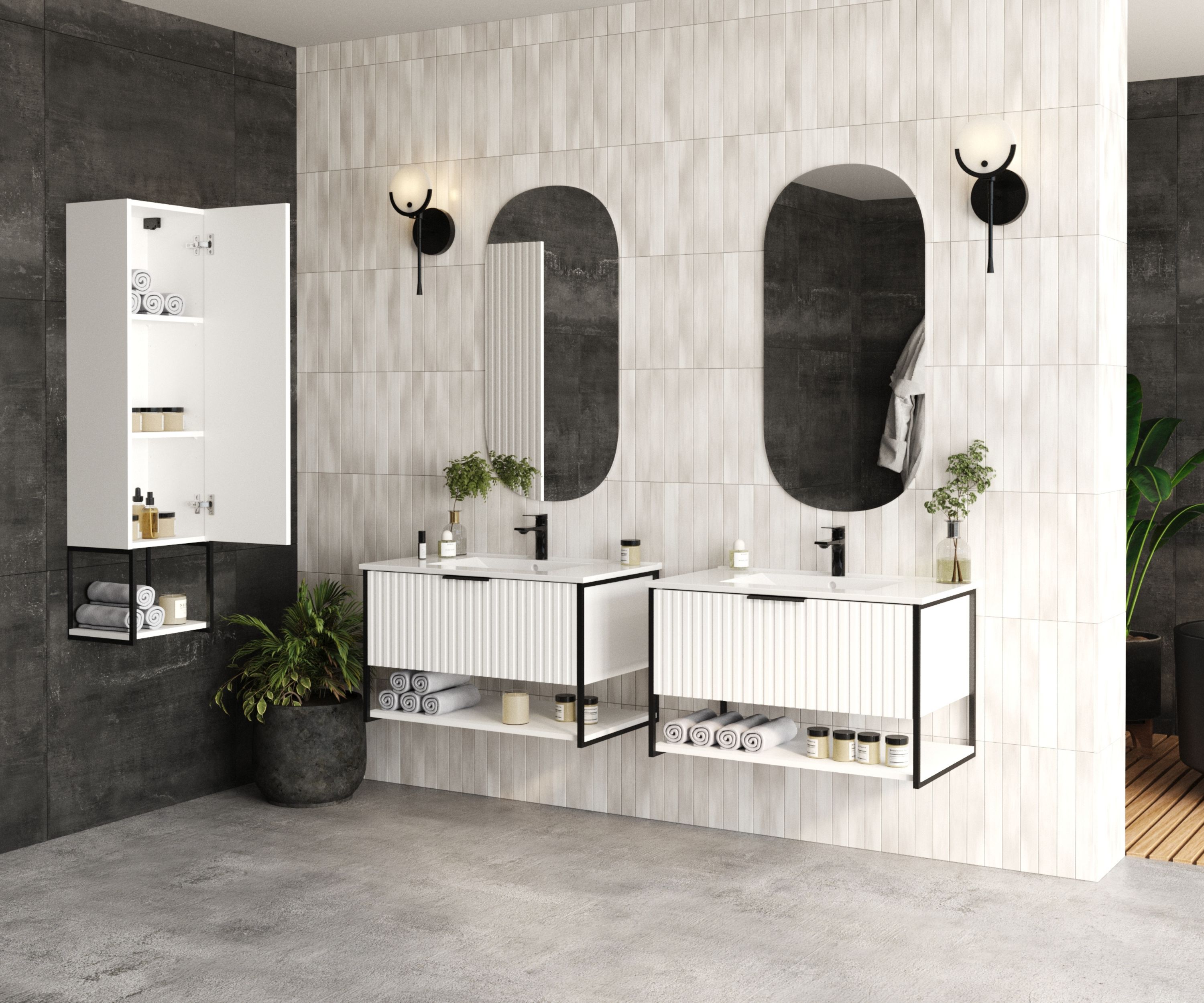 Strama Turf szafka 79.5x46 cm podumywalkowa wisząca biały mat 24.103.77