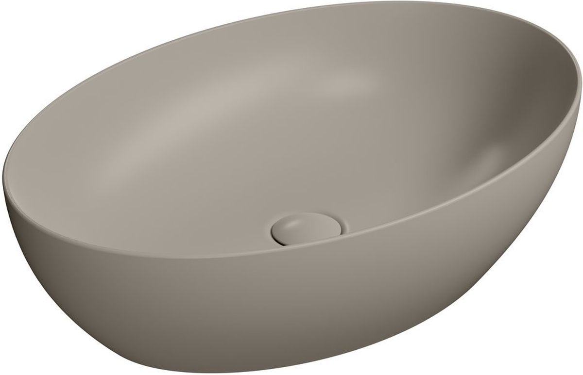 GSI Pura umywalka 60x42 cm nablatowa owalna tortora mat 884205 - Wysyłka w 24h