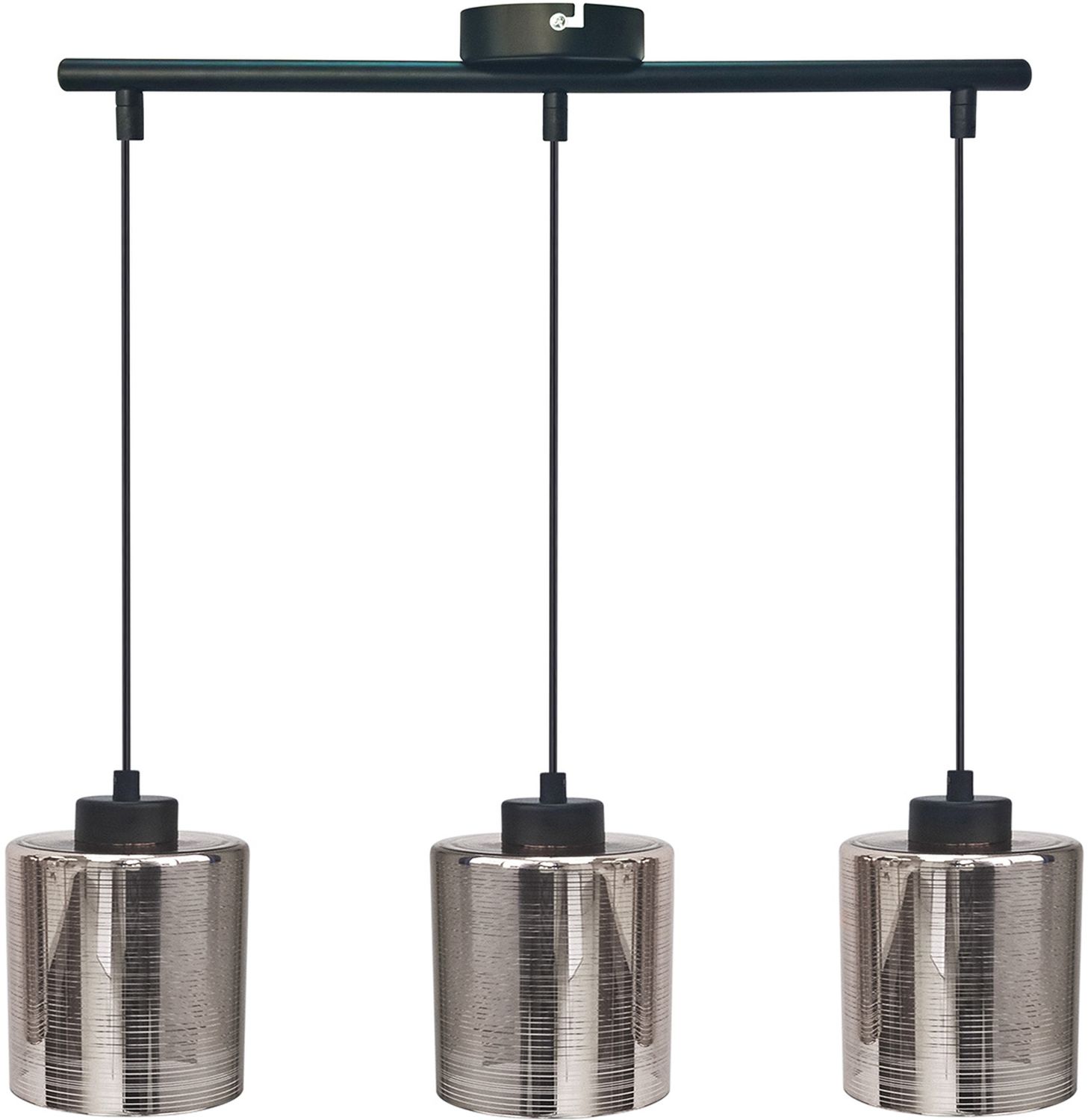 Candellux Cox lampa wisząca 3x60W czarna/chrom 33-53886