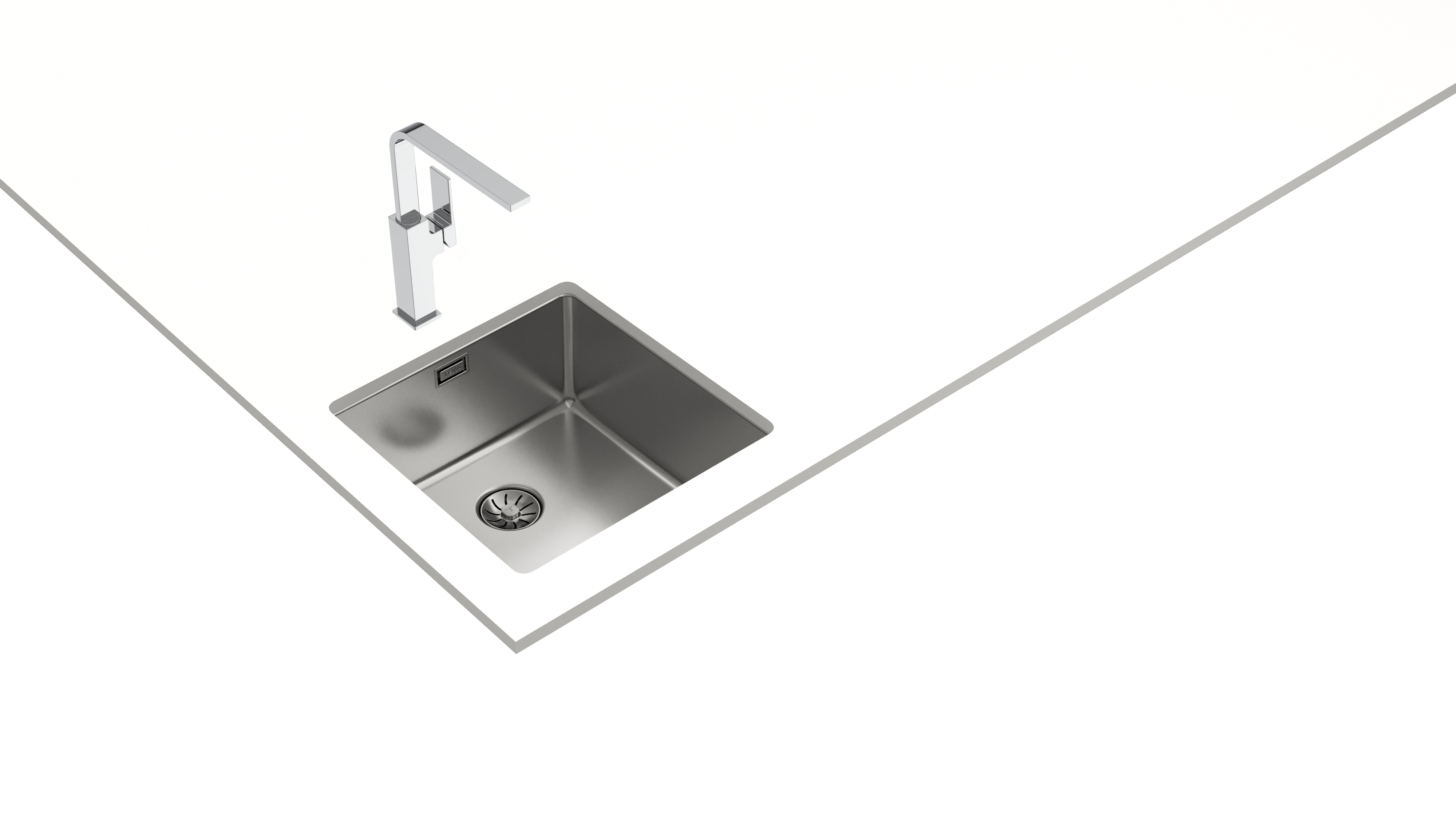 Teka Be Linea zlewozmywak stalowy z syfonem 44x44 cm 115000064