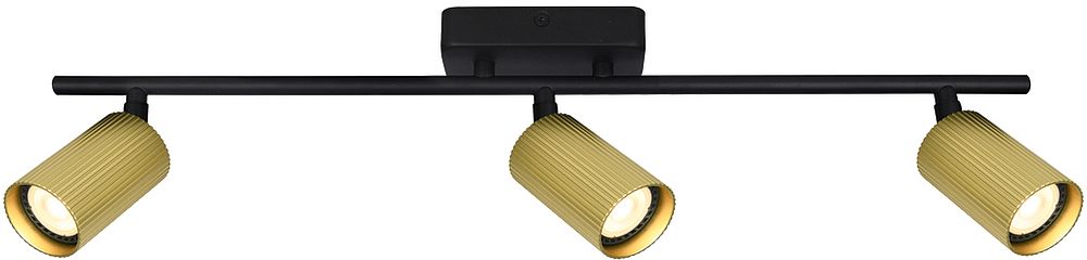 Italux Tris lampa podsufitowa 3x10 W złota SPL-46829-3-BK-GD