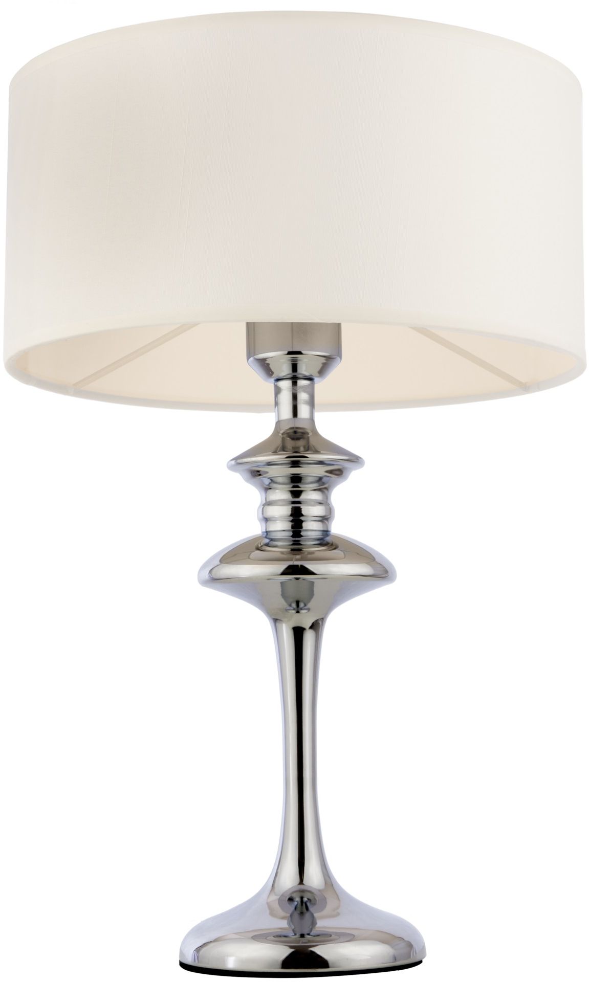 CosmoLight Abu Dhabi lampa stołowa 1x40 W biała-chrom T01413CH-WH