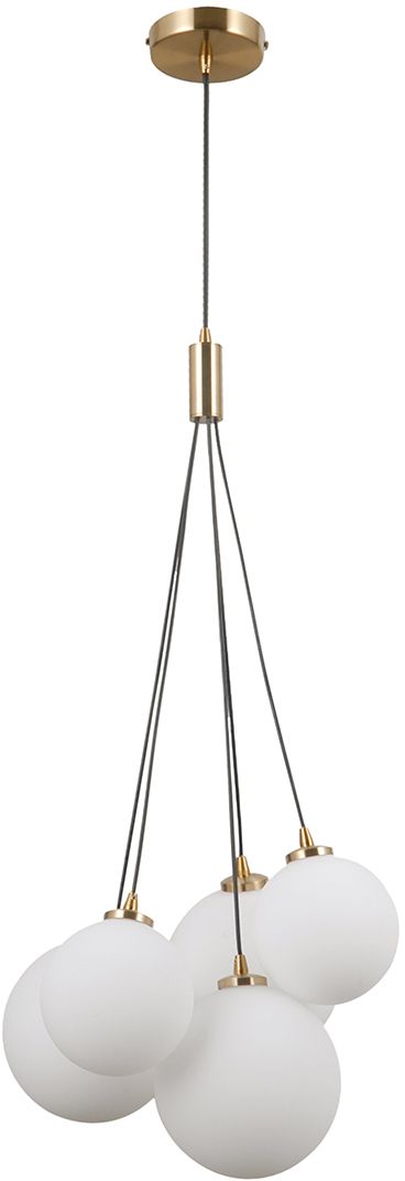 Italux Perlos lampa wisząca 5x5 W mosiądz PND-54456-5-HB