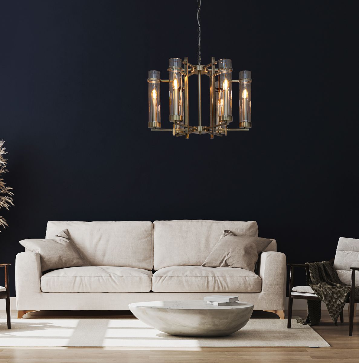Italux Aspen lampa wisząca 6x40 W brąz antyczny PND-31186-6A-ABR