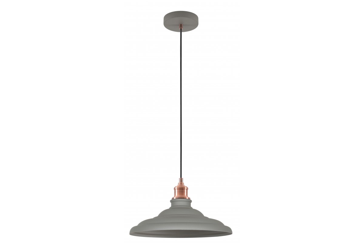 GTV Loret lampa wisząca 1x40 W szary/popielaty OS-LOR-L-E27-15-DEC