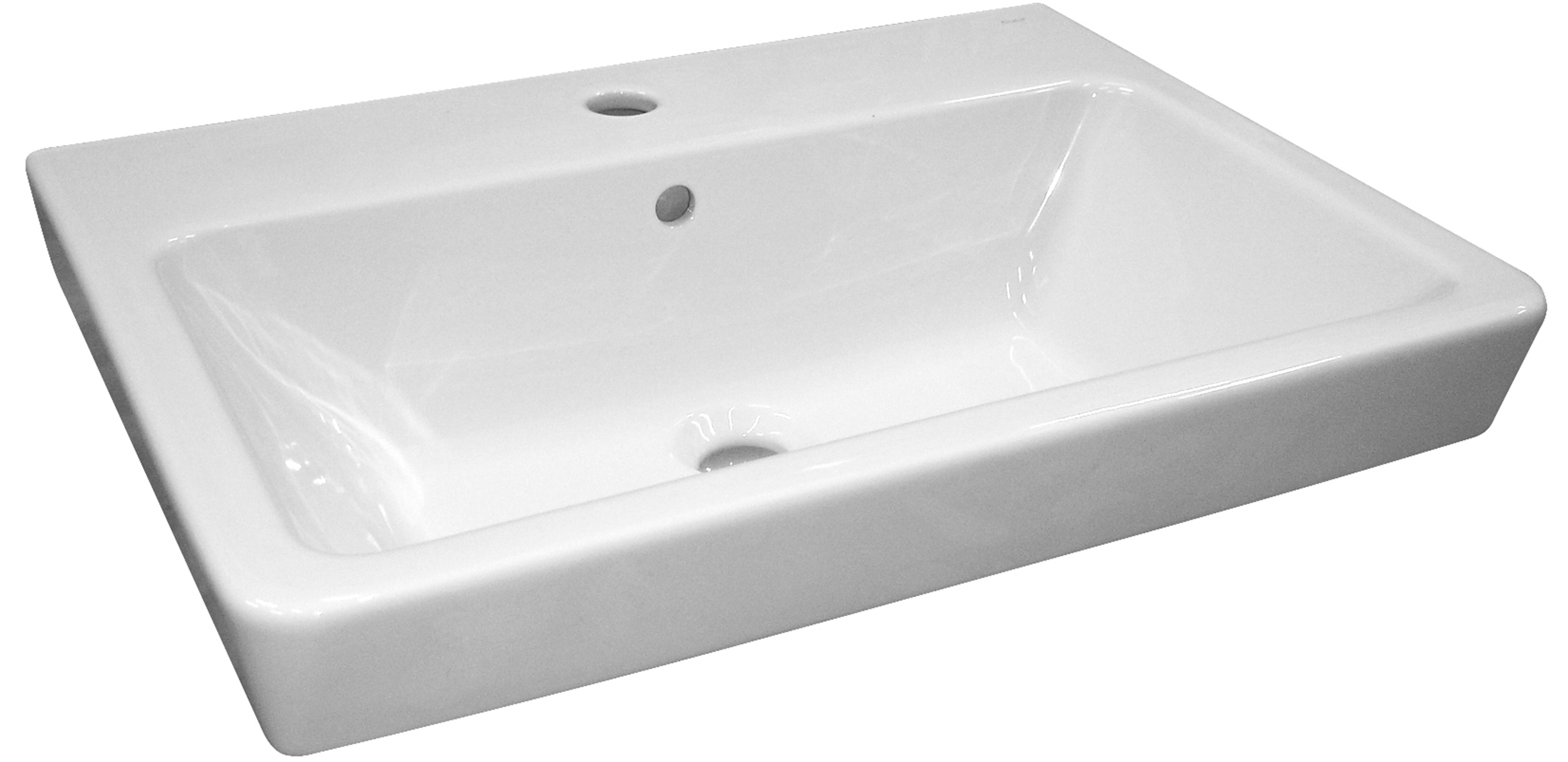 Roca Caserta umywalka 60x44,5 cm prostokątna ścienna-meblowa biała A3270J1000 - Wysyłka w 24h