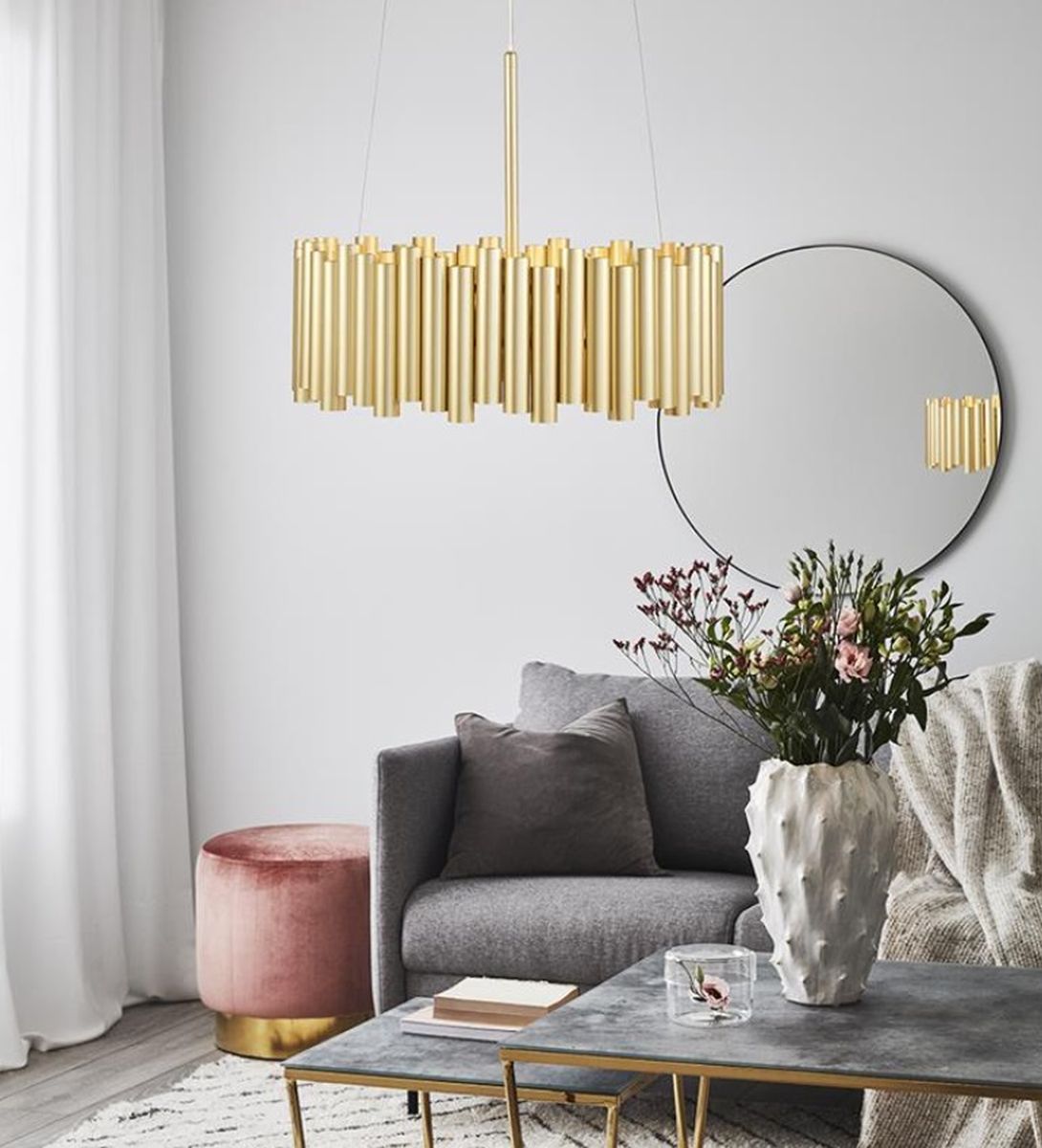 Markslöjd Level lampa wisząca 3x60W złota 108047