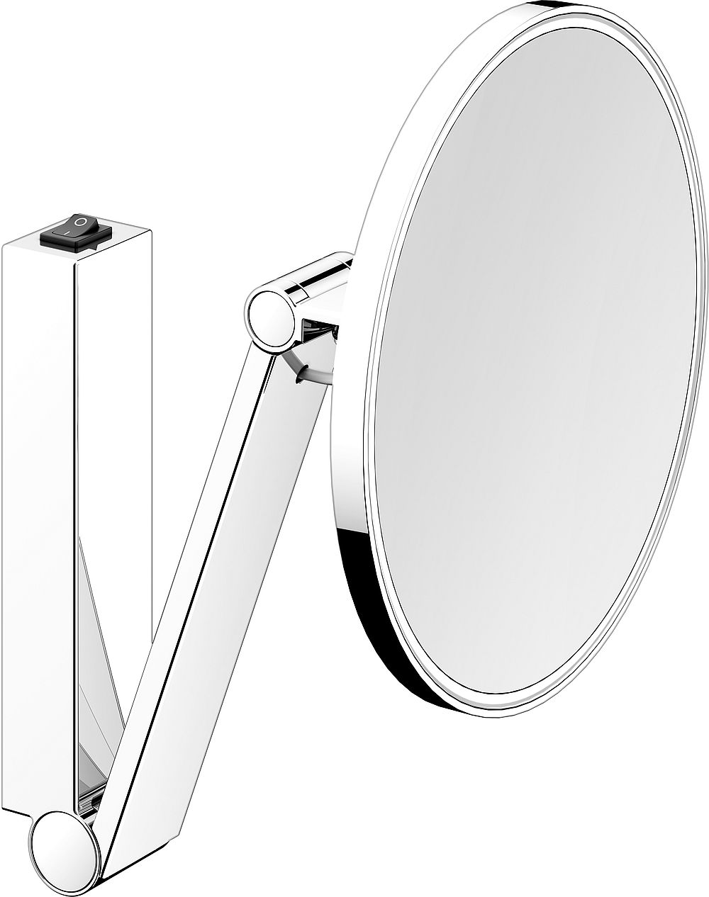 Keuco Cosmetic mirrors lusterko kosmetyczne 21,2x31,8 cm okrągłe z oświetleniem nikiel szczotkowany 17612059004