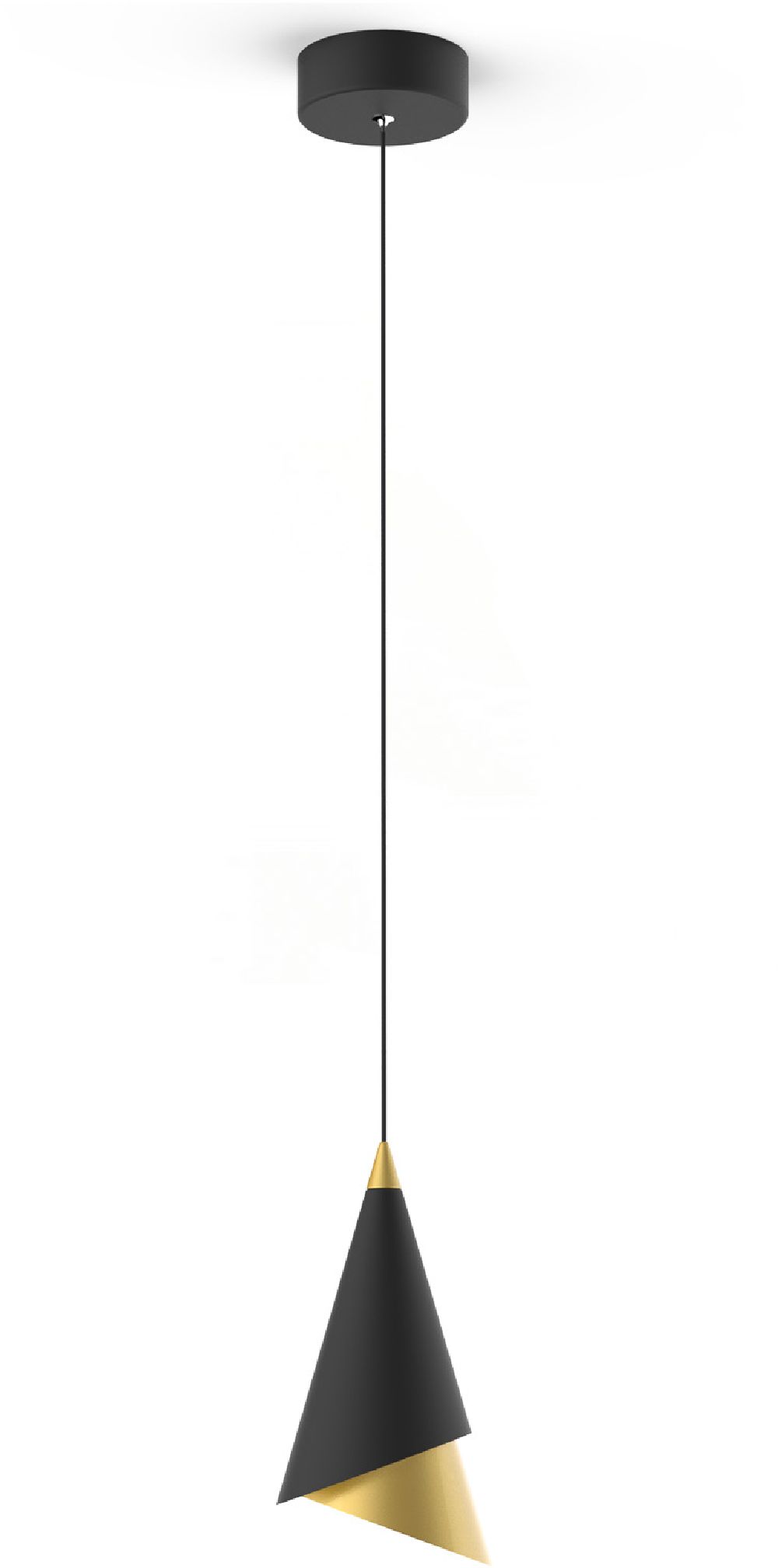 Italux Raalto lampa wisząca 1x7 W czarna PND-433128-1B