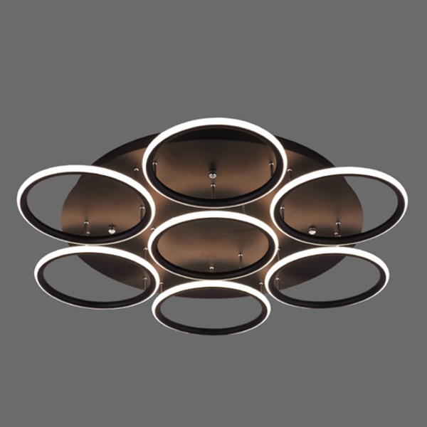 Altavola Design Ledowe Okręgi lampa podsufitowa 86W czarny LA078/CE_7_out_3k_black