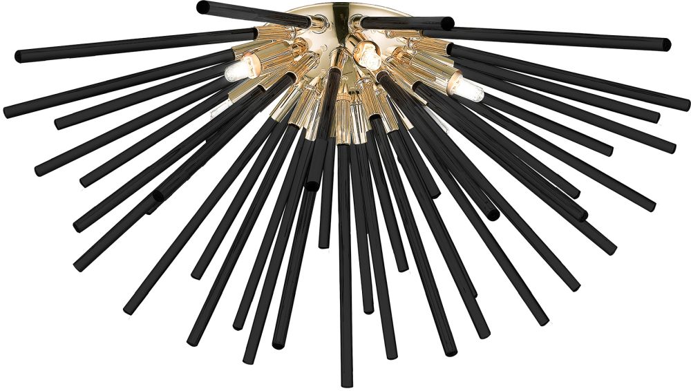 Zuma Line Urchin lampa podsufitowa 6x42 W czarny/złoty C0491-06B-F7BC