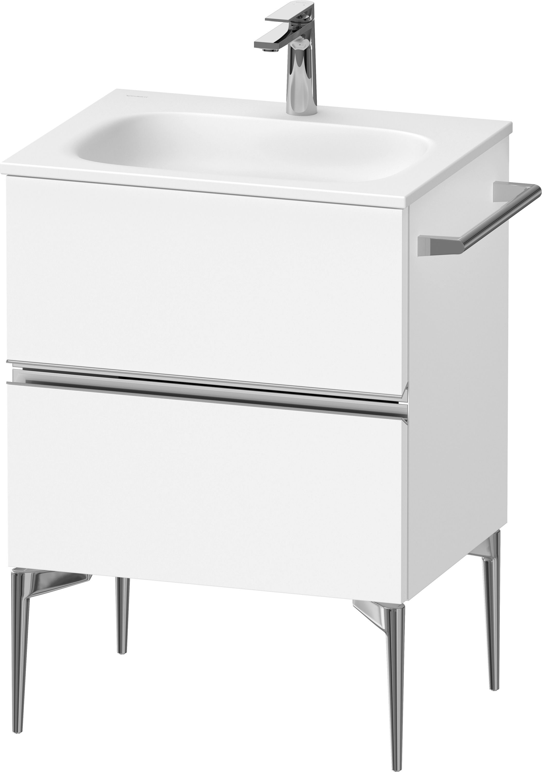 Duravit Sivida szafka 61x47,7x59,2 cm podumywalkowa wisząca biała-chrom SV4650010180000