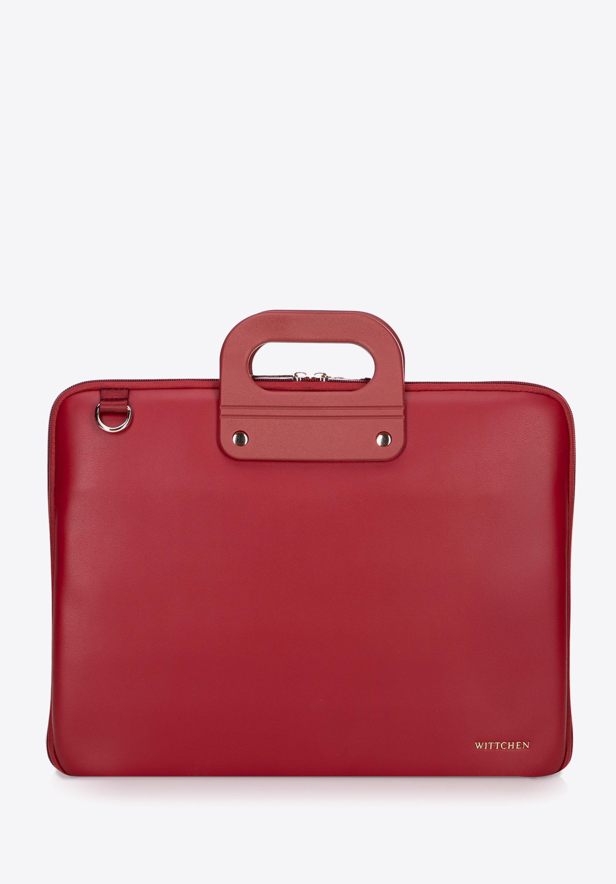 Torba na laptopa 15” z imitacji skóry czerwona