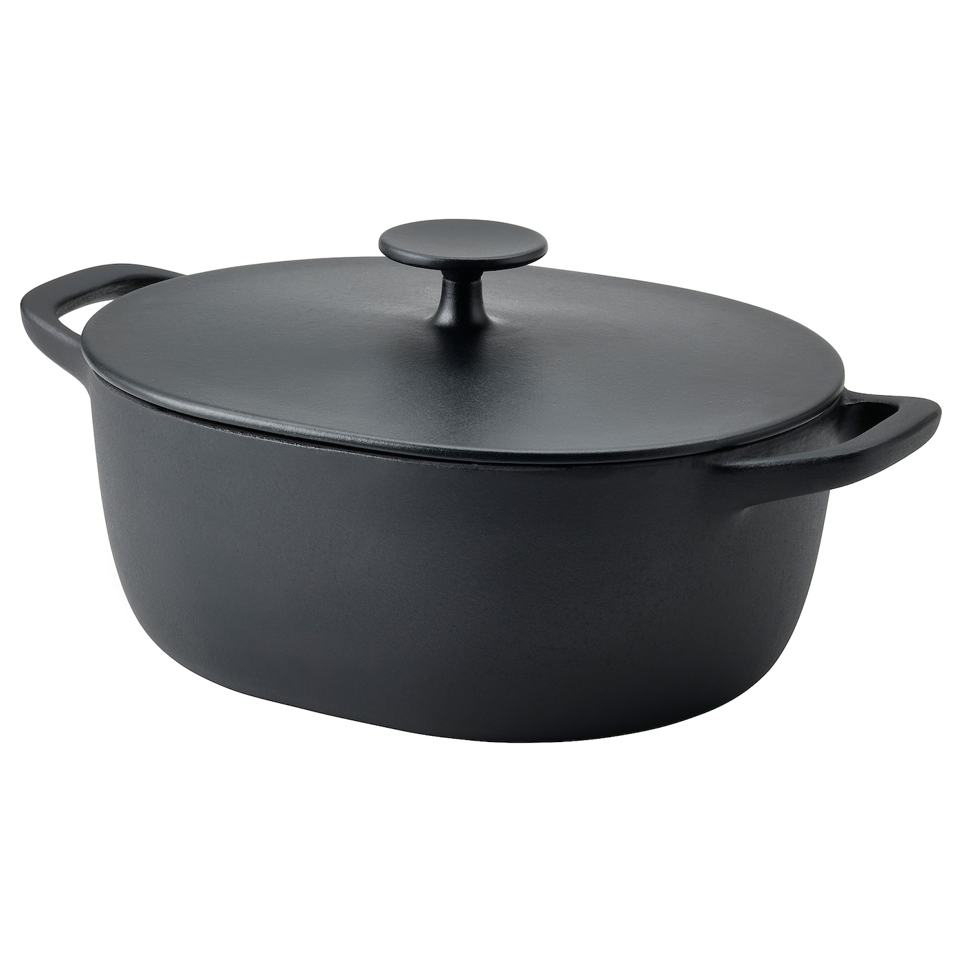 IKEA VARDAGEN brytfanna z pokrywką, żeliwo emaliowane Matowy/czarny, 5 l