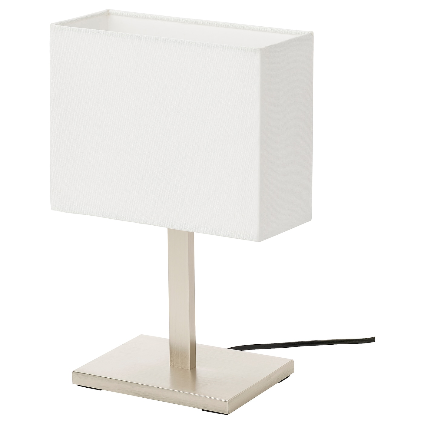 IKEA TOMELILLA lampa stołowa, niklowano/biały, 36 cm