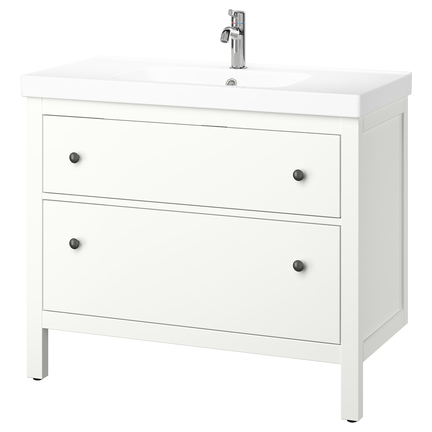 IKEA HEMNES / ORRSJÖN szaf umyw z szufladami/umyw/bateria, biały, 102x49x89 cm