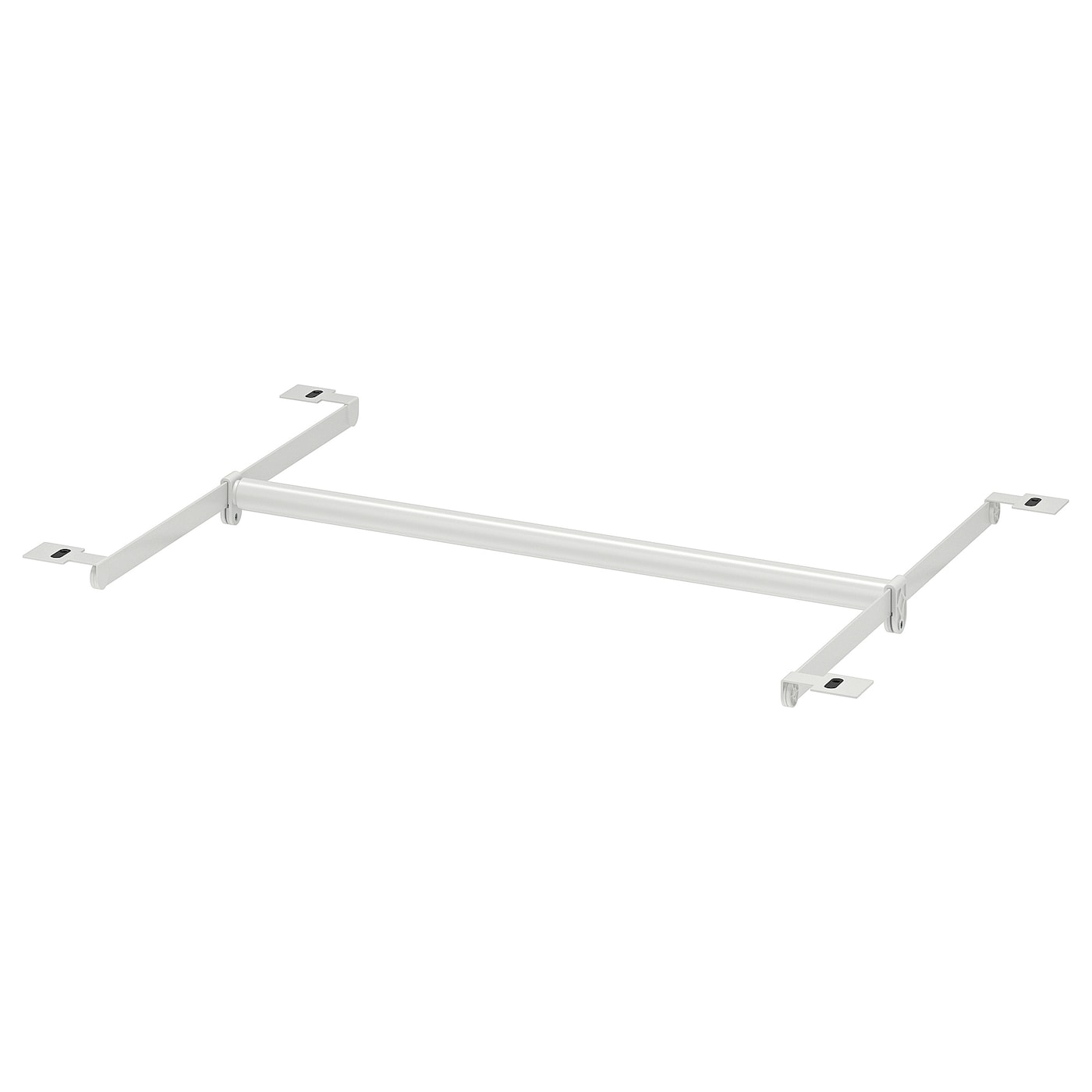 IKEA HJÄLPA drążek na ubr+2 szyny+2 op okuć, regulowane/biały, 60-100x55 cm