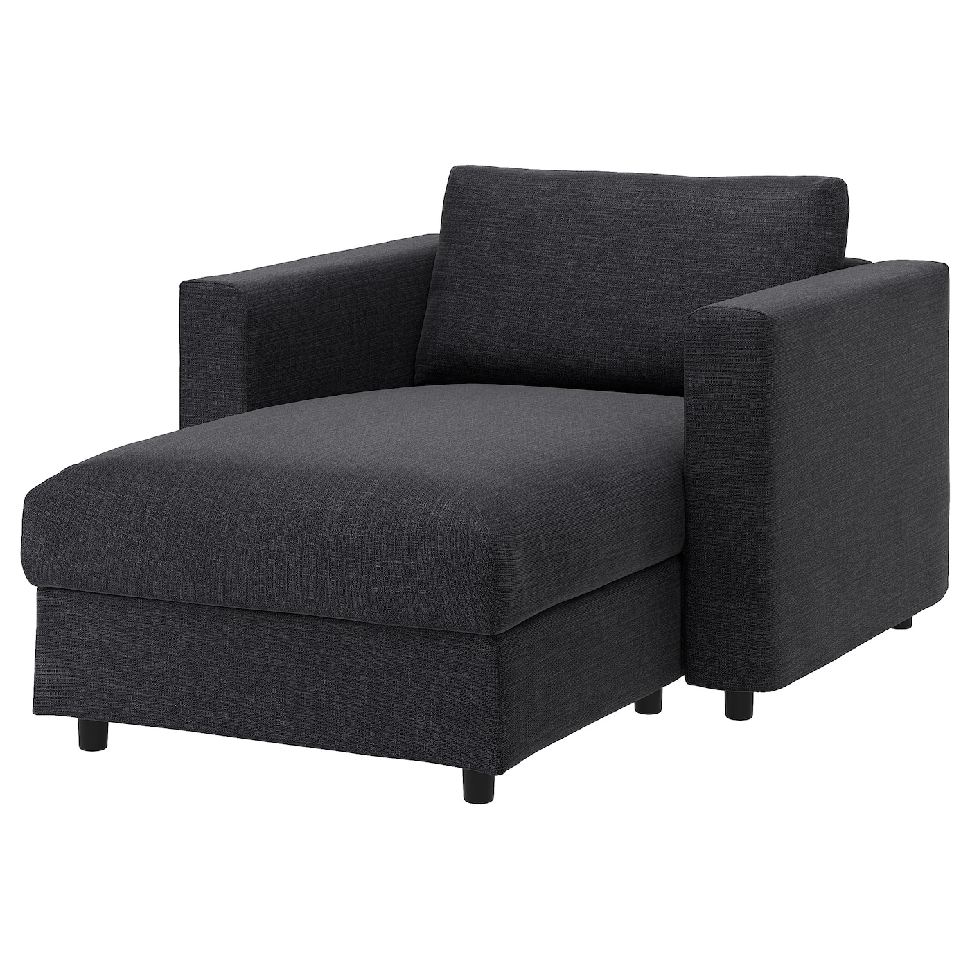 IKEA VIMLE szezlong, Hillared antracyt, Wysokość z poduchami oparcia: 83 cm