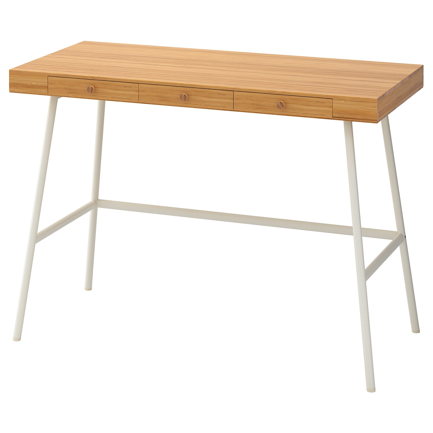 IKEA LILLÅSEN biurko, bambus, 102x49 cm