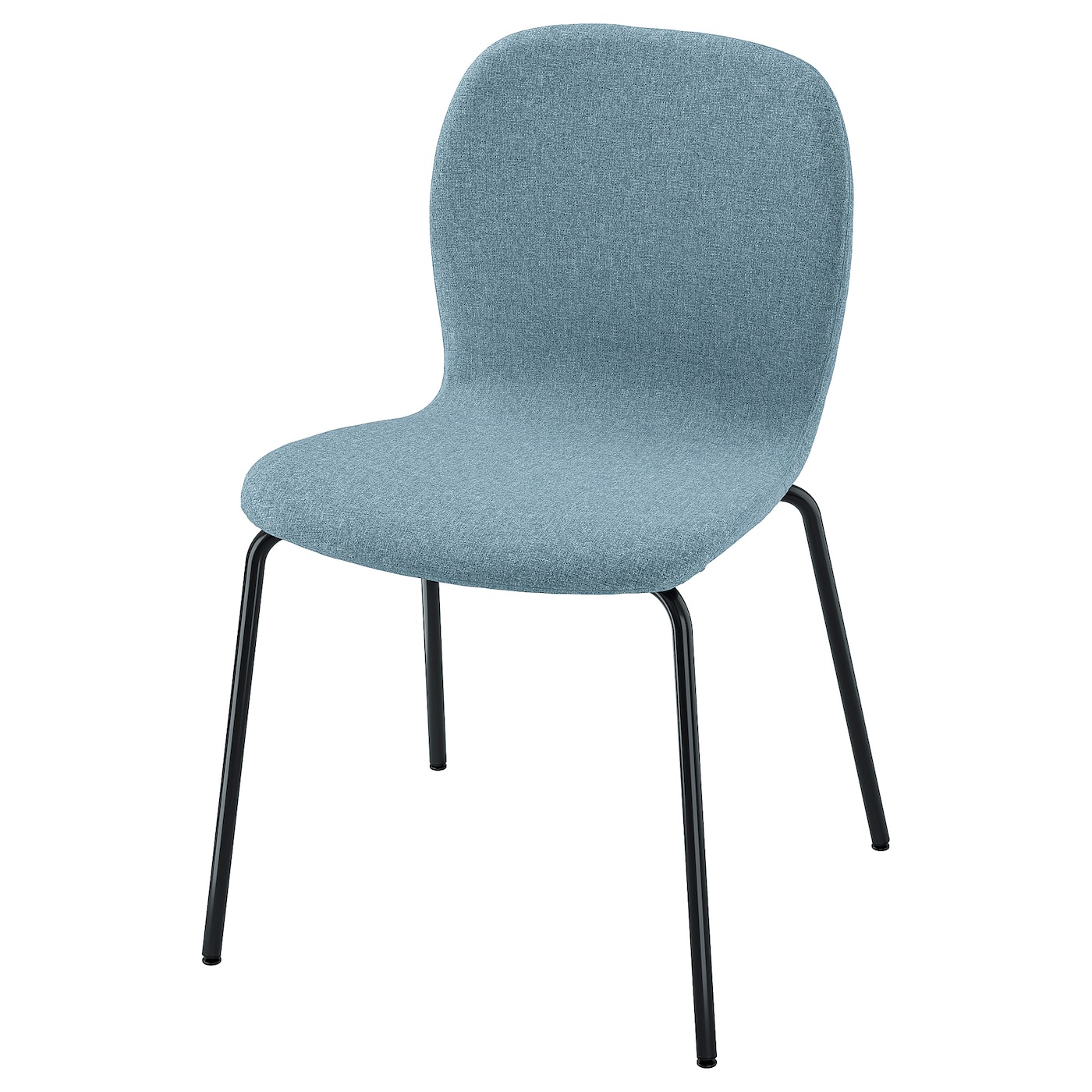 IKEA KARLPETTER krzesło, Gunnared jasnoniebieski/Sefast czarny, Przetestowano dla: 110 kg