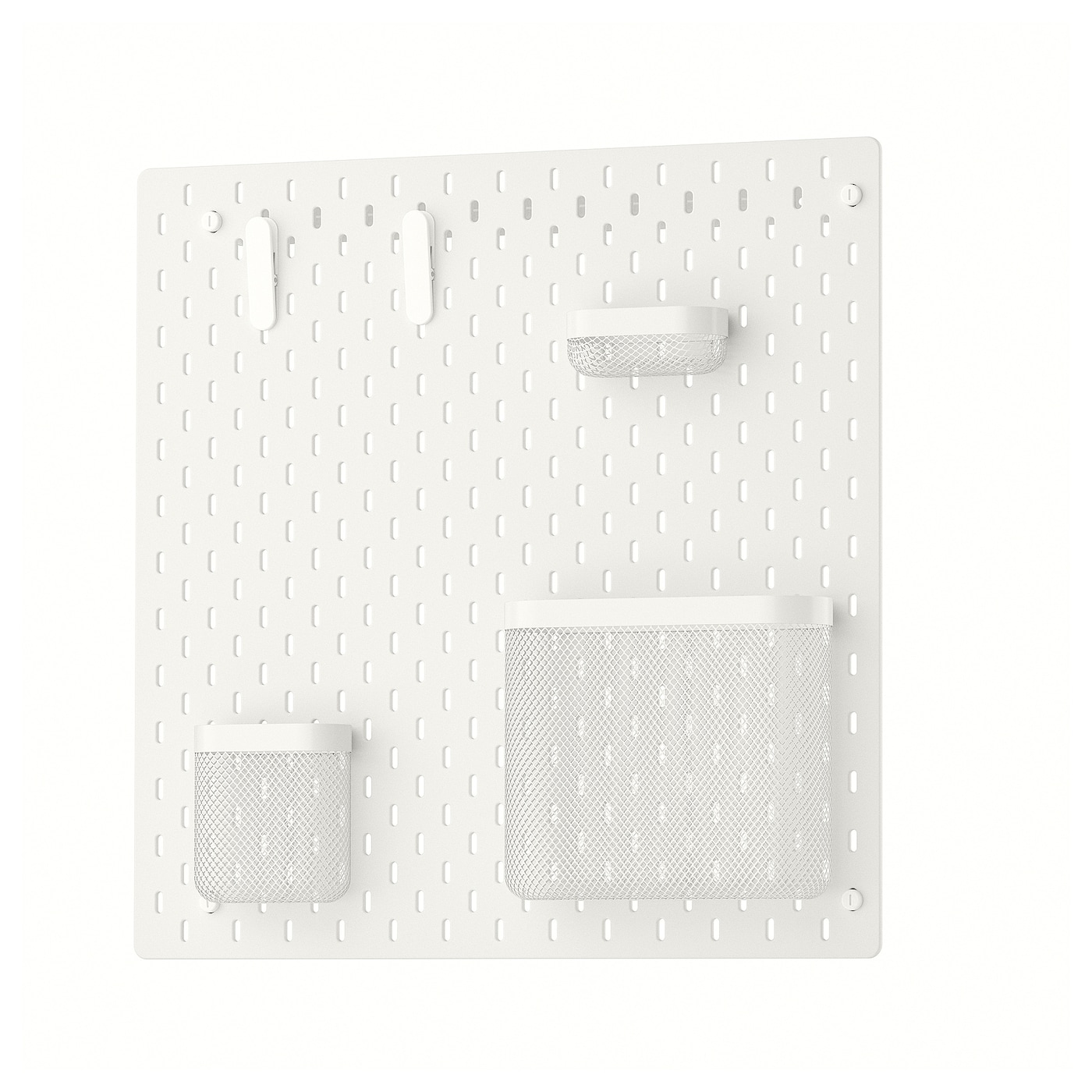 IKEA SKÅDIS tablica perforowana kombinacja, biały, 56x56 cm