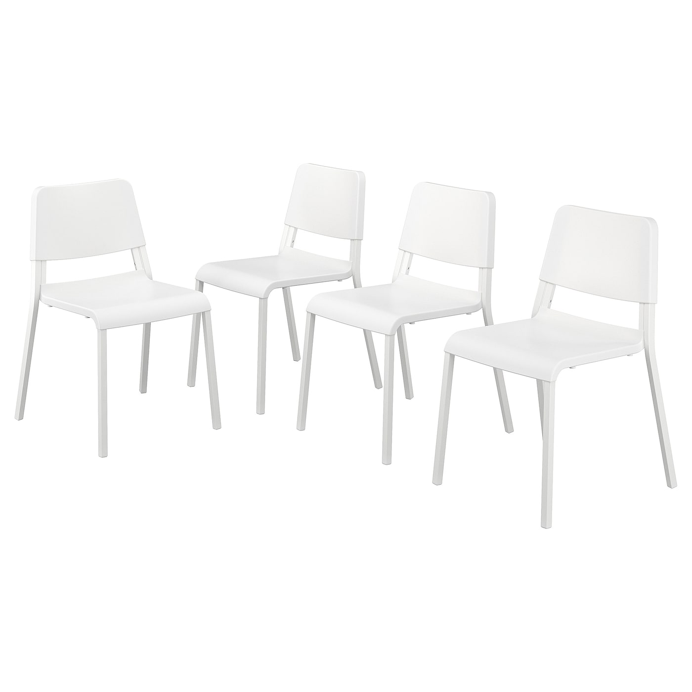 IKEA TEODORES krzesło, biały, Ilość w opakowaniu: 4 szt.