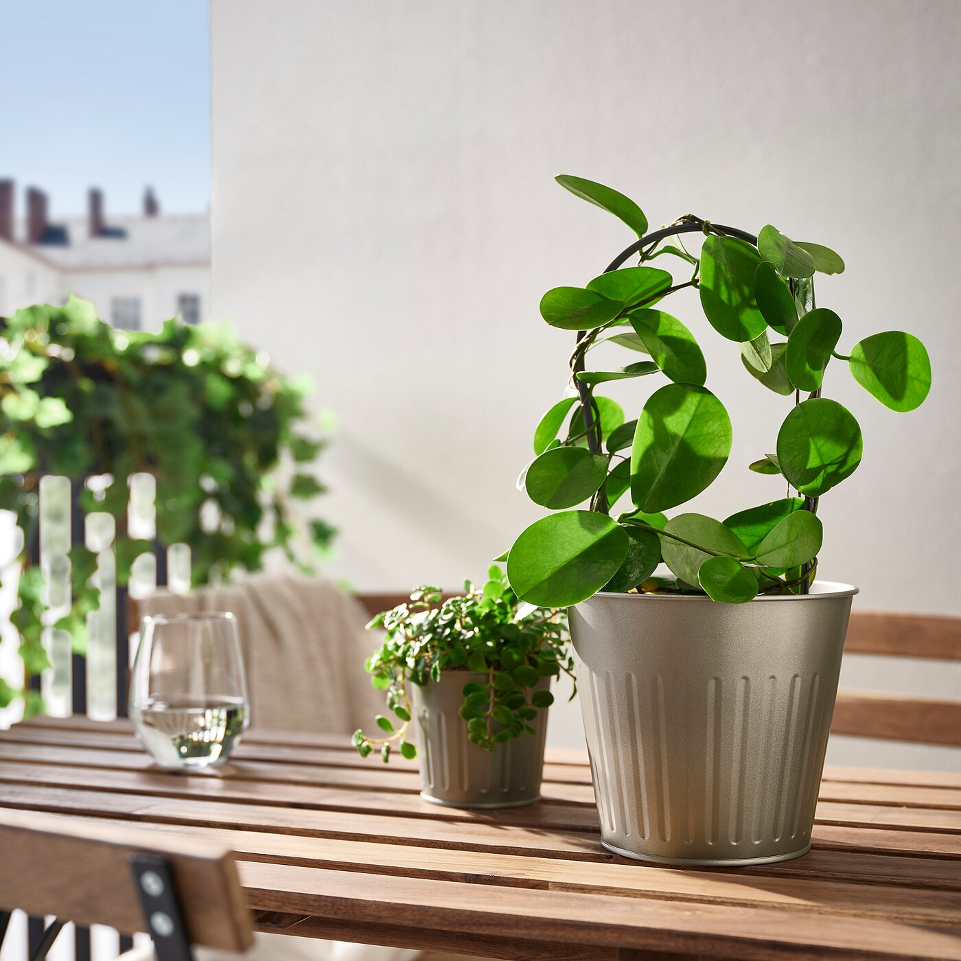 IKEA CITRONMELISS Osłonka doniczki, do wewnątrz/na zewnątrz/szary, 15 cm