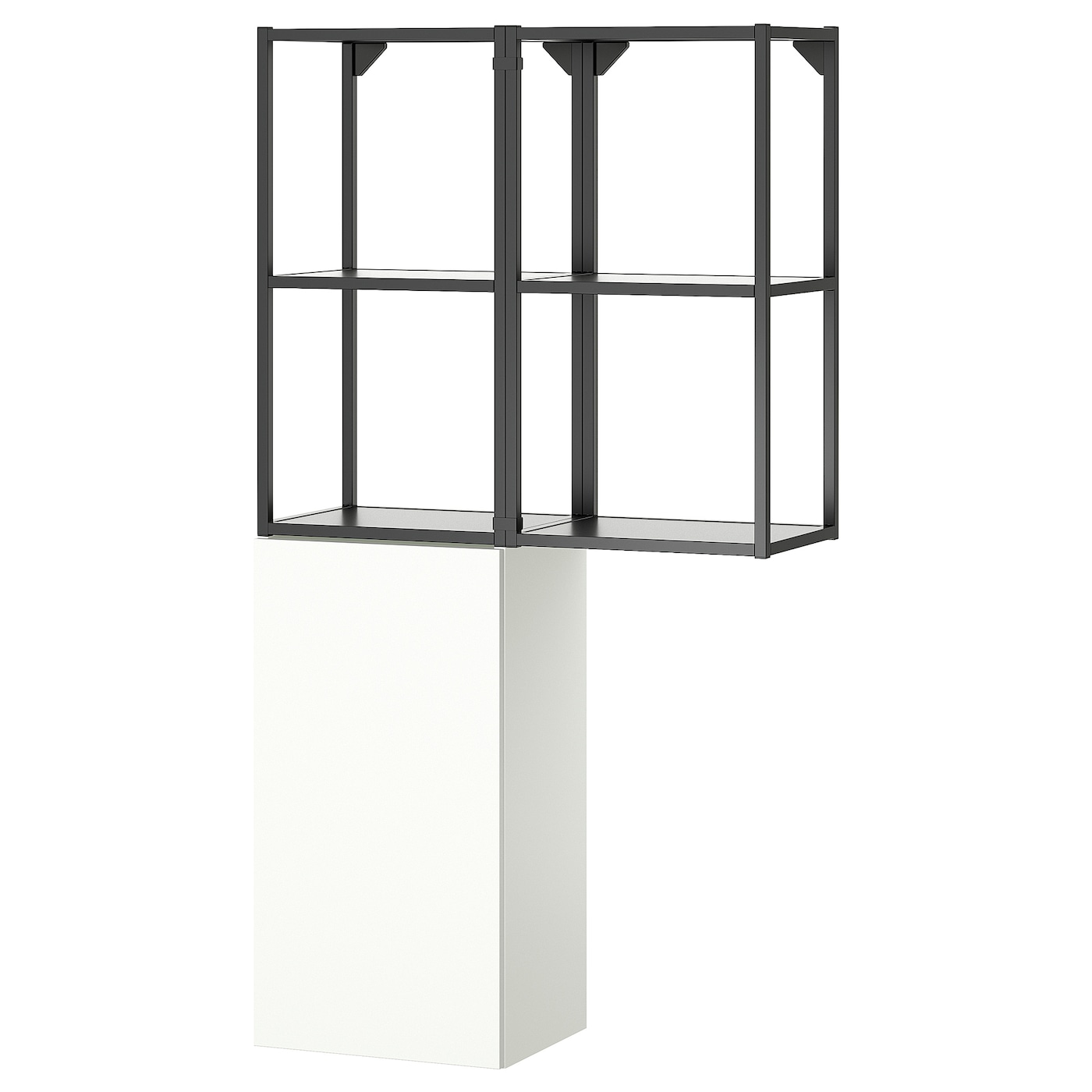 IKEA ENHET regał, antracyt/biały, 80x32x150 cm