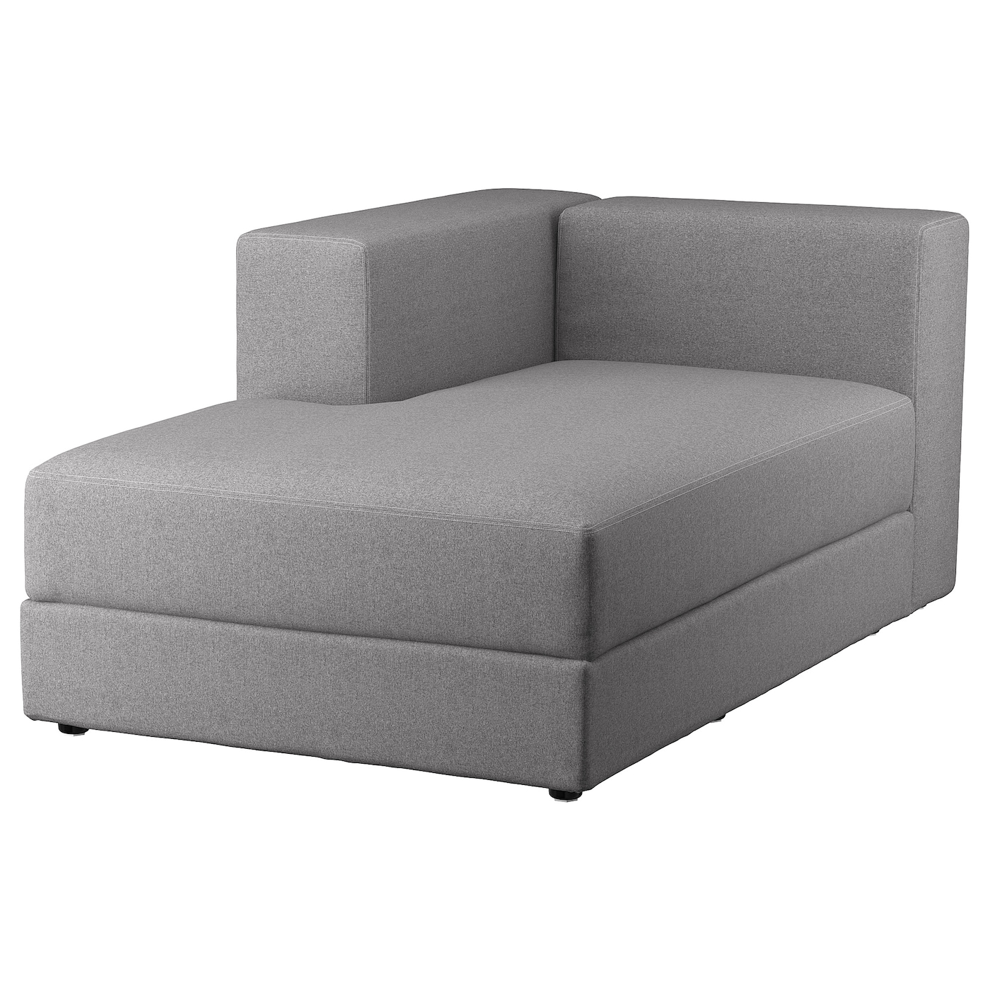 IKEA JÄTTEBO moduł szezlonaga, lewy, z podłokietnikiem/Tonerud szary, Szerokość: 95 cm