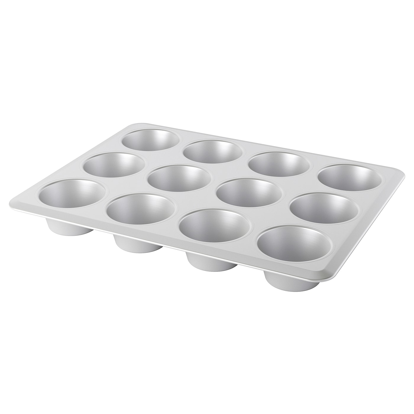IKEA VARDAGEN blacha "muffin", srebrny, 38x29 cm