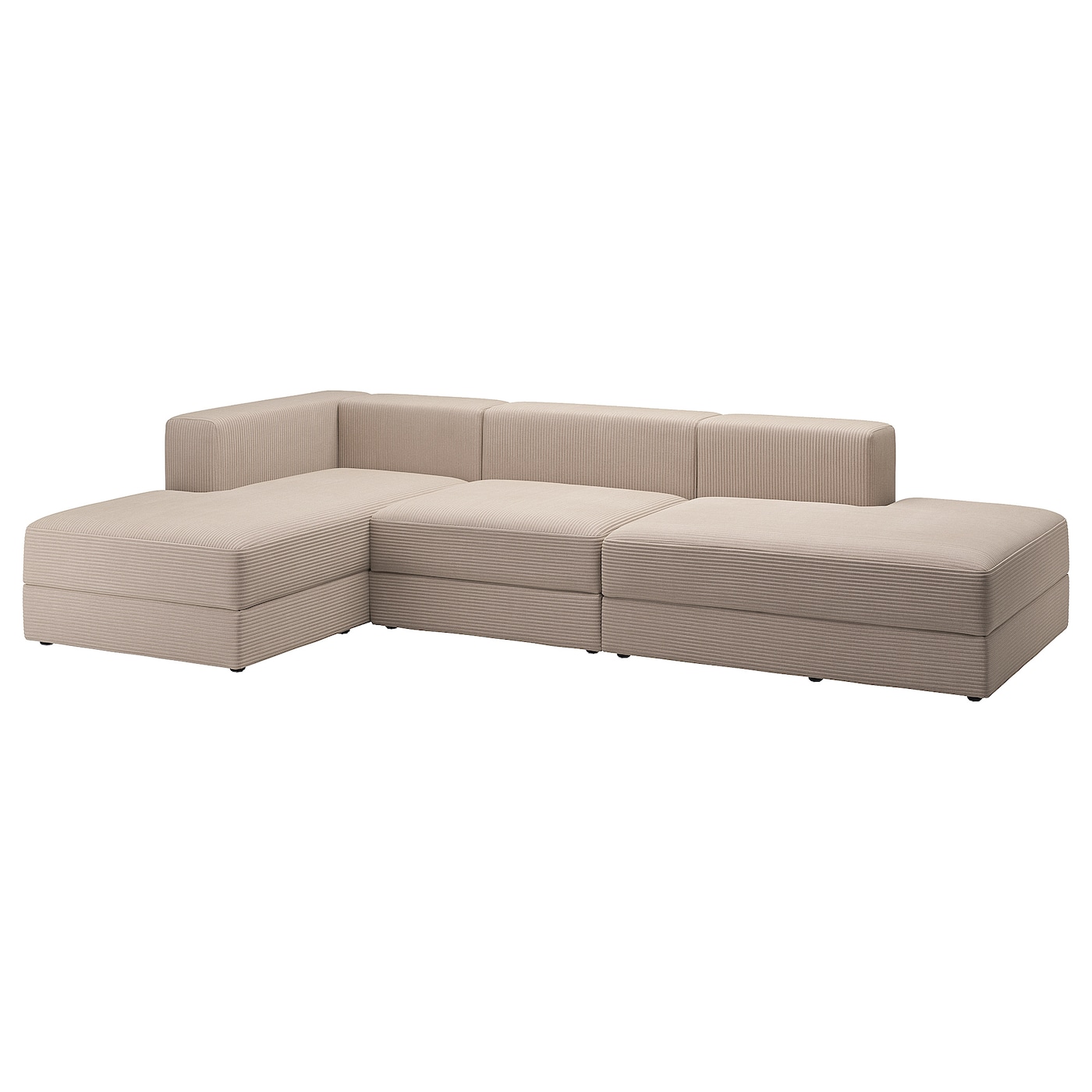IKEA JÄTTEBO moduł sofy 3,5-os z szezlongiem, Samsala szarobeżowy, Szerokość: 324 cm