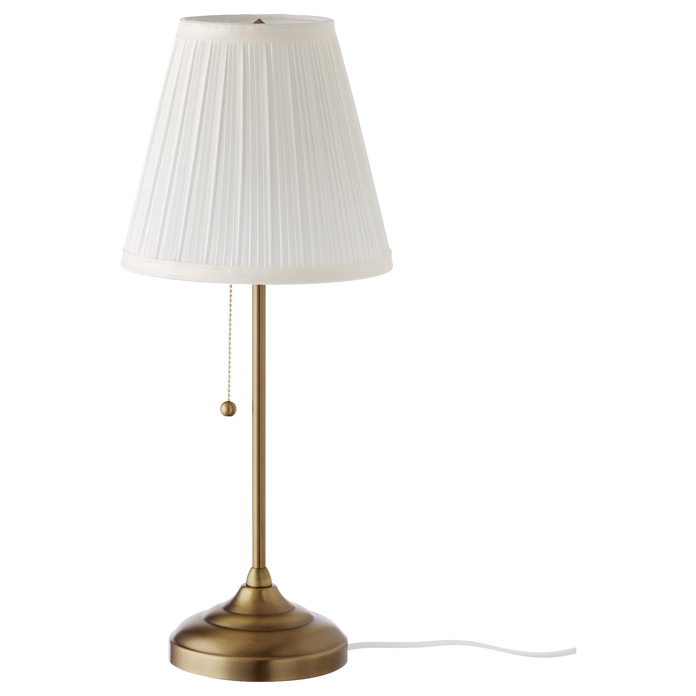 IKEA ÅRSTID lampa stołowa, mosiądz/biały, Maks.: 75 Wat