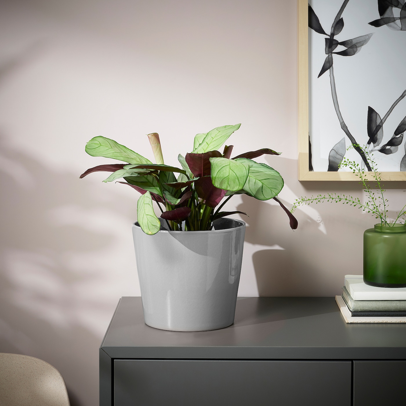 IKEA SKOGSVINBÄR Osłonka doniczki, do wewnątrz/na zewnątrz szary, 15 cm