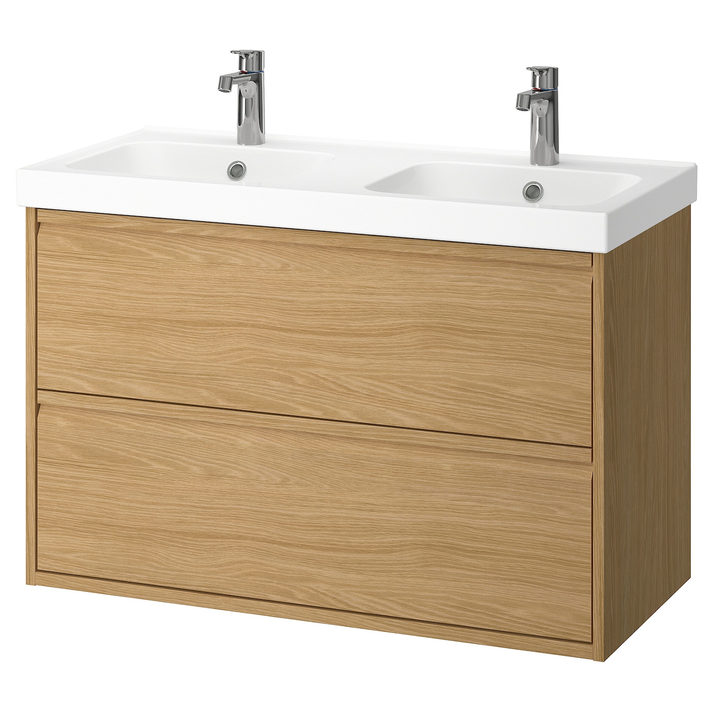 IKEA ÄNGSJÖN / ORRSJÖN szaf umyw z szufladami/umyw/baterie, imit. dębu, 102x49x69 cm