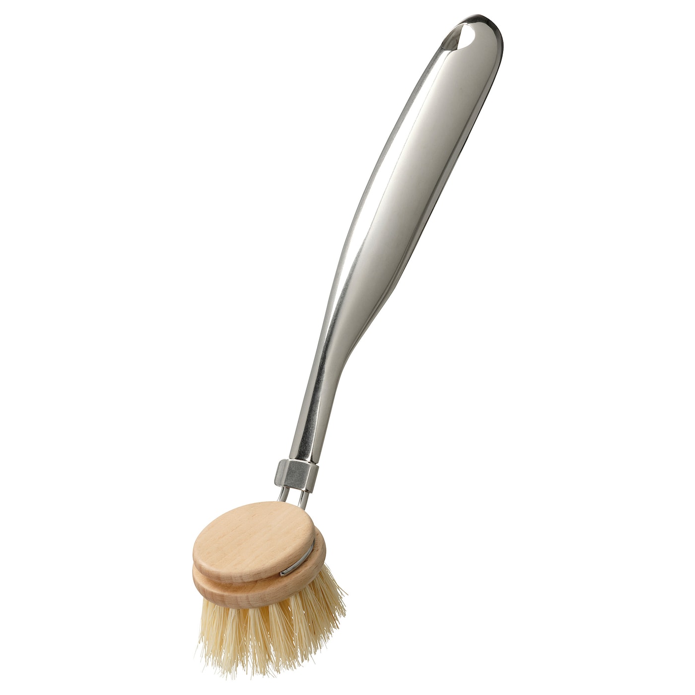IKEA VÄLVÅRDAD szczotka do zmywania, stal nierdz/buk, Długość: 22 cm