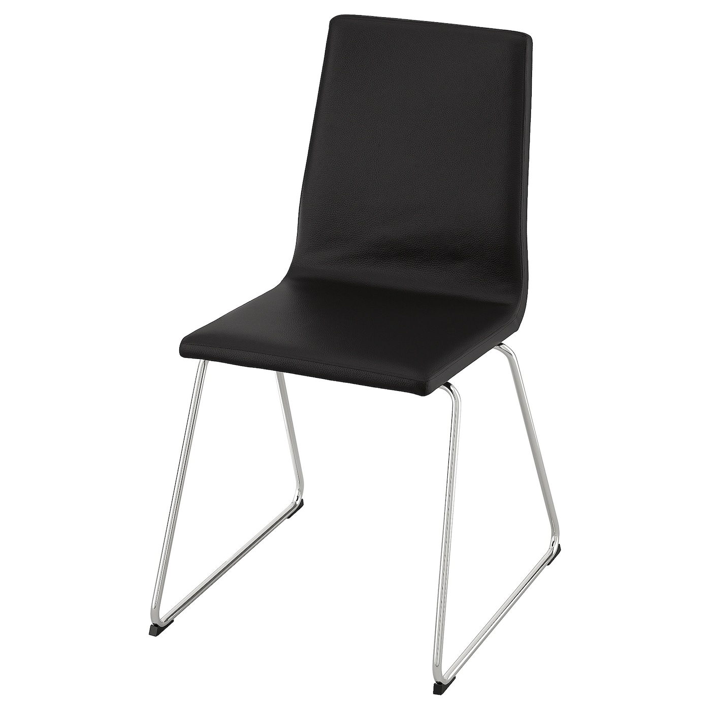 IKEA LILLÅNÄS krzesło, chrom/Bomstad czarny, Głębokość: 54 cm