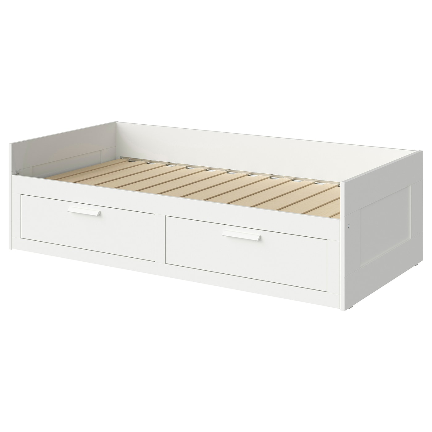 IKEA BRIMNES rama leżanki z 2 szufladami, biały, 80x200 cm