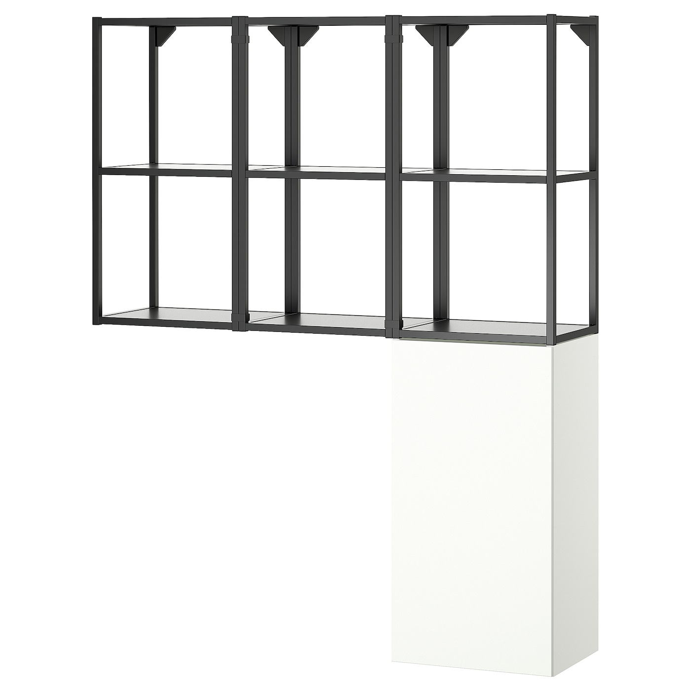 IKEA ENHET regał, antracyt/biały, 120x32x150 cm